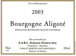 Bourgogne Aligote