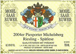 Piesporter Michelsberg Riesling - Spätlese