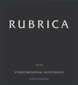 Rubrica Vinho Regional Alentejano