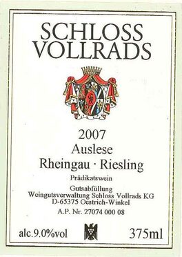 Auslese Rheingau Riesling