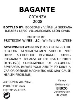 Bagante Crianza