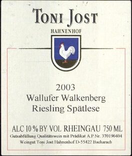Wallufer Walkenberg Spatlese
