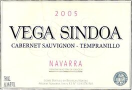 Vega Sindoa Cabernet Sauvignon 60% - Tempranillo 40%