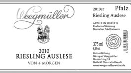 Veegmüller Riesling Auslese Von 4 Morgen