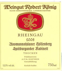 Assmannshäuser Höllenberg Spätburgunder Kabinett Trocken