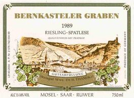 Bernkasteler Graben Riesling - Spatlese