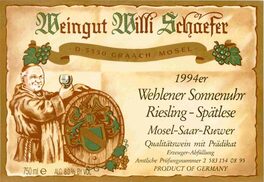 Wehlener Sonnenuhr Riesling - Spätlese