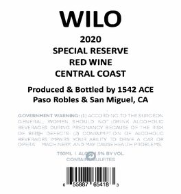 Special Reserve Red Wine