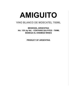 Amiguito Moscatel