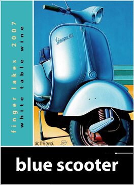 blue scooter