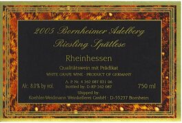 Bornheimer Adelberg Riesling Spätlese