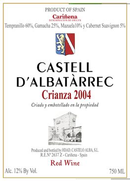 Castell D'albatarrec Crianza