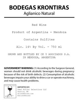 Aglianico Natural