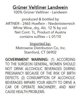 Grüner Veltliner Landwein