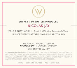 Block 1 Old Vine Pommard Clone