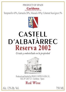 Castell D'albatarrec Reserva