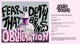 Fear is Death That Brings Obliteration