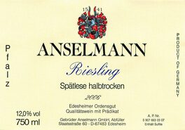 Edesheimer Ordensgut Spatlese Halbtrocke