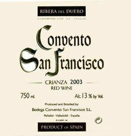 Convento San Francisco Crianza