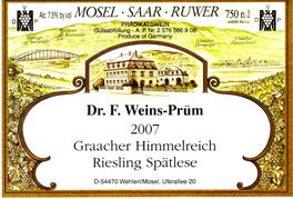 Graacher Himmelreich Riesling Spätlese