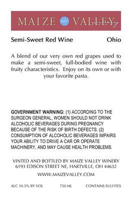 Semi-Sweet Red Wine