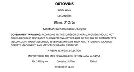 Les Argiles D'orto Vins