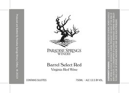 Barrel Select Red