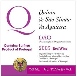 Quinta De São Simão Da Aguieira Dão Red Wine