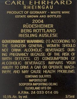 Rüdesheimer Berg Rottland Riesling Auslese