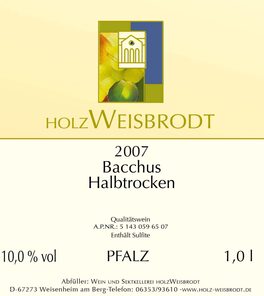 Bacchus Halbtrocken