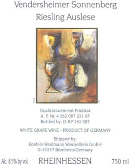 Vendersheimer Sonnenberg Riesling Auslese