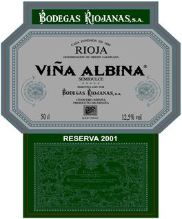Viña Albinaⓡ White Wine Reserva