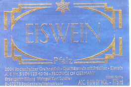 Estate Bottled German White Wine Bockenheimer Granfenstuck Eiswein