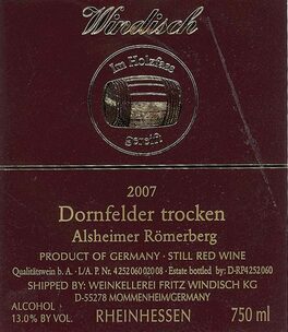 Dornfelder trocken