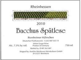 Bacchus Spätlese