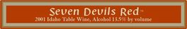 Seven Devils Red