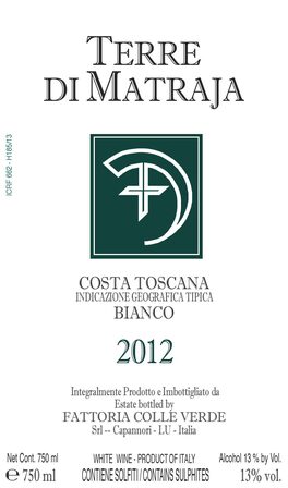 Terre Dimatrαjα Costa Toscana Igt Bianco