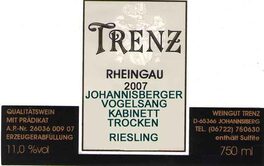 Johannisberger Vogelsang Trocken