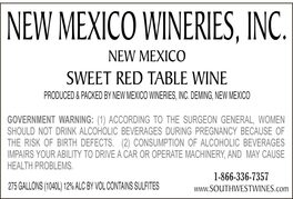 Sweet Red Table Wine