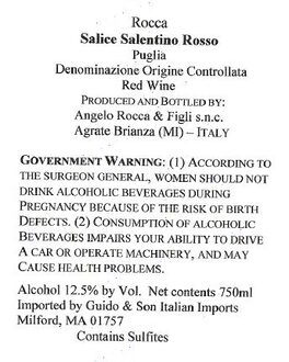 Salice Salentino Rosso