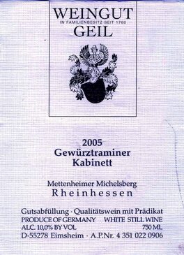 Mettenheimer Michelsberg Kabinett