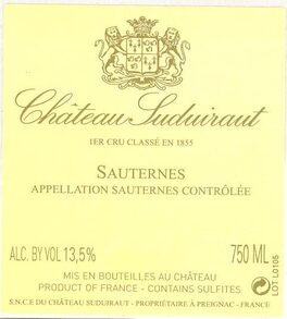 Chateau Suduiraut Premier Cru Classé