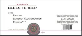 Leiwener Klostergarten Eiswein ***