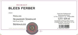 Neumagener Sonnenuhr Non Plus Ultra Beerenauslese