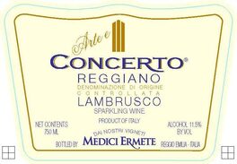 Arte E Concertoⓡ Reggiano Nostri Vigneti Dai Medici Ermete