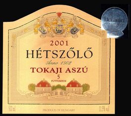 Anno 1502 Tokaji Aszú Oxo Hetszolos Garai 5 Puttonyos