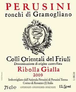 Ribolla Gialla Colli Orientali Del Friuli