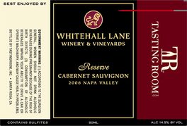 Whitehall Lane Winery & Vineyards