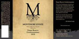 Estate Reserve Gewürztraminer
