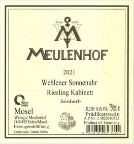 Wehlener Sonnenuhr Kabinett Feinherb